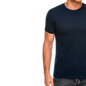 Camisetas informales y formales para hombre, camisetas para adultos, transpirables y cómodas, tejido de punto completamente liso, poliéster/algodón, venta al por mayor - Product Image 6