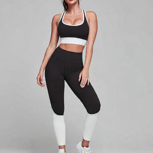 Conjunto Deportivo para Mujer, Leggings y Top Deportivo, Ropa Deportiva sin Costuras, Shorts de Ciclismo, Ropa de Gimnasio, Conjunto de Yoga de Punto - Product Image 2