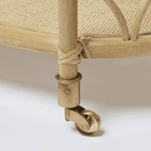 Carrito artesanal de mimbre natural para bebidas, carrito para servir bebidas, para hoteles y restaurantes - Product Image 6