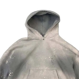 Custom Streetwear Women Men's 500Gsm Heavyweight Oversized Blank Acidwash <b>Vintage</b> Distressed <b>Zip</b> <b>up</b> <b>Hoodies</b> for Men - Product Image 4