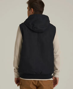 Gilet matelassé d'hiver décontracté personnalisé pour homme avec fermeture éclair avant, imperméable et réversible, logo brodé, service OEM - Product Image 2