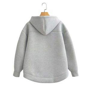 PRO ENTERPRISES Sweat à capuche décontracté pour femme, 100% Coton Polaire, Coupe Oversize, 380g, Respirant, Anti-plis, Brodé, Hiver - Product Image 3
