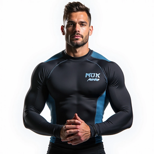 MMA Training Premium BJJ Rash Guards Personalizado Sublimación de alta calidad Impresión HD Durable Transpirable Anti UV Secado rápido Completo - Product Image 1