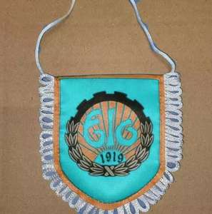 Mini Bandera Deportiva Triangular Personalizada de Tela Tejida de Lujo con Imán Cosido, para Promoción de Clubes de Fútbol, Publicidad - Product Image 4