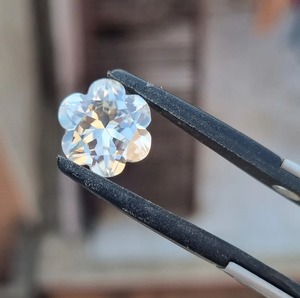 6กลีบรูปดอกไม้เพชรโมอิส/เหลี่ยมเพชรพลอย | แหวนหมั้นจี้เพชรและสร้อยคอ - Product Image 4