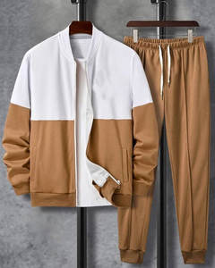 Chándal de lana con cremallera para hombre, conjunto de 2 piezas de lujo para parejas, chándal para trotar - Product Image 1