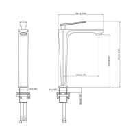 Robinet de lavabo de salle de bain en laiton massif mitigeur un trou mitigeur de lavabo à montage sur pont