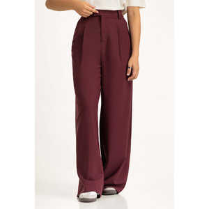 Pantalon cargo femme coupe large WM-TRC-WS25-009 en crêpe, taille élastique, délavage coloré, taille XL, effet froissé, style formel - Product Image 2