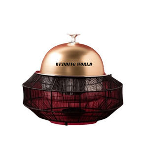 Casserole de table de forme ronde en résine enduite de poudre noire vente chaude fantaisie nouveau chauffe-aliments en métal - Product Image 2