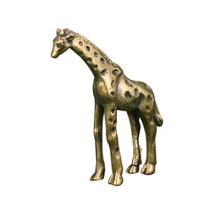 Escultura de Jirafa Dorada Artesanal, Figura de Jirafa Amarilla Grande con Mango de Latón Fundido, Decoración para Bodas y Eventos, Estatua - Product Image 4