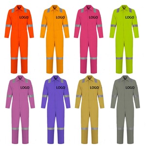 Wholesale Mining <b>Welding</b> Pure Cotton Safety Overall Work Clothes Cargo Pocket High-Vis Reflective Coverall Uniform - Product Image 2