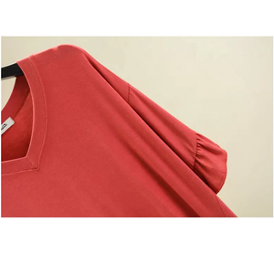 Tallas grandes, recto, manga corta, venta al por mayor, ropa de mujer, vestido de punto, vestido sencillo de talla grande de verano para mujer - Product Image 5