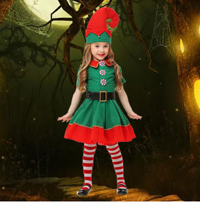 Navidad adulto árbol elfos <span class=keywords><strong>Cosplay</strong></span> disfraces niños Navidad verde y rojo elfo vestido disfraz - Product Image 3