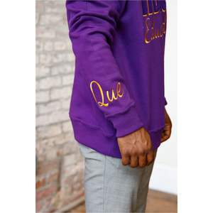 HBCU Que Chenille Sudadera Bordada Educada Ropa Griega Clásico Cuello Redondo Estilo Peso Pesado Fleece Pullover Top - Product Image 2