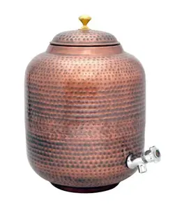 Kitchenware Accessories Ayurveda Health Benefits Drinking Water Dispenser Copper Metal Water Storage Dispenser