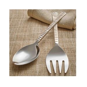 Servidor de ensaladas con mango chapado en oro, nuevo diseño, juego de cubiertos de Metal, cuchara y tenedor - Product Image 4