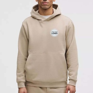 <b>Men</b> <b>Pullover</b> Fleece Hoodie Custom Private Label Neck Print Front Pocket Hoodies - Product Image 2