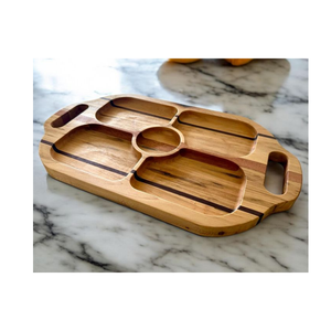 ถาดไม้ไผ่สำหรับใส่อาหารหรูหราและใช้งานได้ดีถาดไม้สำหรับผลไม้ขนมปังและการนำเสนอของนักชิม - Product Image 3