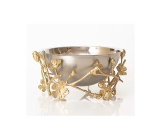 Tazón de Frutos Secos de Metal de Grado Alimenticio, Fácil de Limpiar, de Acero Inoxidable y Latón, Plato para Servir Frutas, Colgante, Ecológico, para el Hogar y Restaurantes - Product Image 1