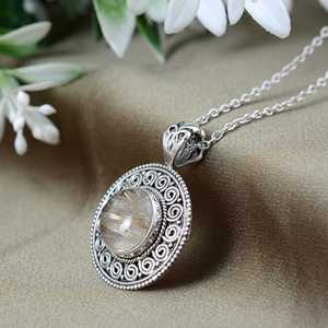 ดีไซน์เนอร์ทำด้วยมือเครื่องประดับสร้อยคอจี้อัญมณีสีทองธรรมชาติ18K ชุบเงินสำหรับการแต่งงาน - Product Image 5