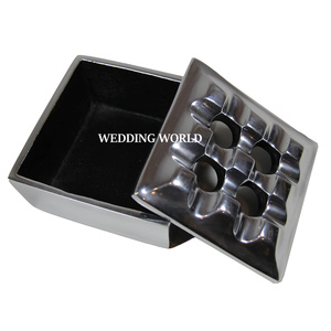 Cendrier en métal à neuf trous personnalisé fini en gros Cendrier à cigarettes de table Cendrier en gros de forme personnalisée - Product Image 4