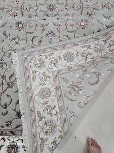 พรมนอตคุณภาพสูงทำด้วยมือดีไซน์คลาสสิกพรมขนสัตว์ถักมือสีธรรมชาติพรมพื้นที่ห้องนั่งเล่น - Product Image 6