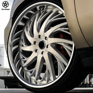 Jantes forgées sur mesure DW en 2 pièces, 24 et 26 pouces, à profil profond, en alliage chromé, jantes de luxe rétro pour voitures, 5x112, 5x114.3, 5x120 - Product Image 4