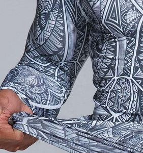 Long Sleeve Rash Guard For <b>Men</b> Doodling-Art Style New Custom Made Premium Quality <b>Men's</b> MMA Rash Guard 2025 - Product Image 6