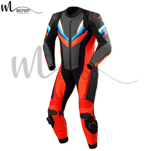 ชุดมอเตอร์ไซด์หนังแท้สำหรับผู้ชายชุดเสื้อแจ็กเก็ตหนังและกางเกง - Product Image 1