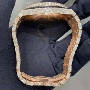 นาฬิกาข้อมือผู้ชายหรูหรา ระบบจักรกล ประดับเพชร เครื่องญี่ปุ่น ออโตเมติก ระบบ ETA หน้าปัดอนาล็อก กระจกแซฟไฟร์ ตัวเรือนสแตนเลส ได้รับการรับรองจาก GRA - Product Image 6