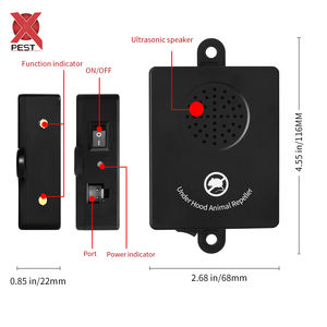 X-PEST มอร์เทนเครื่องไล่รถอัลตราโซนิกใต้ฝากระโปรงหน้ารถไฟแฟลชเพื่อป้องกันหนูและหนูให้พ้นจากเครื่องยนต์12V - Product Image 1