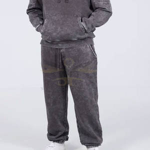 Vente en gros, service OEM, pantalons de survêtement délavés à l'acide pour hommes, nouveau design, meilleur prix, pantalons de survêtement délavés à l'acide pour adultes - Product Image 5