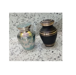 Urne en métal pour adultes de cendres humaines de crémation fraîchement conçue/urne de crémation/fournitures funéraires classiques urnes en émail de haute qualité - Product Image 3