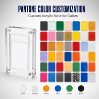 Boîte de présentation en acrylique sur mesure pour cartes gradées, vente en gros, avec fermeture magnétique