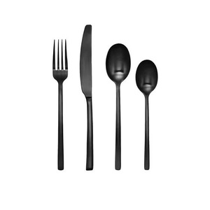 Juego de vajilla de cuchara con espejo de acero de diseño de tendencia de 5 cucharas Juego de cubiertos de cuchillos populares en acero inoxidable con latón - Product Image 1