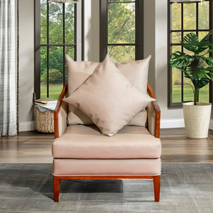 Artículo popular Silla individual de madera de fresno con asientos de cuero Muebles de sala de estar elegantes - Product Image 1