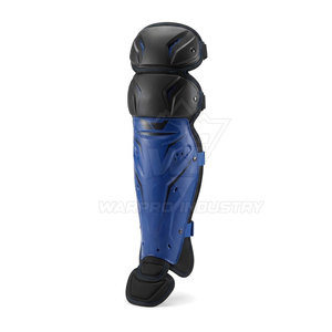 Protège-jambes de baseball en cuir professionnel WARPRO INDUSTRY, coque extérieure durable, design léger et pliable, sangles antidérapantes sécurisées - Product Image 5