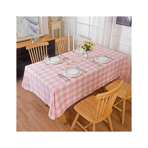 Nappe carrée en coton à carreaux noir et blanc, texture en fibres naturelles durables, style minimaliste, lavable, pour la maison et la salle à manger, certifiée ISO 14001 - Product Image 5