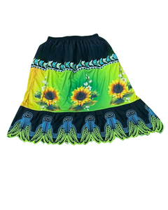 Jupe en coton brodée florale pour femmes, tenue de fête d'été décontractée imprimée pour la plage et la rue, jupe brodée en gros - Product Image 1