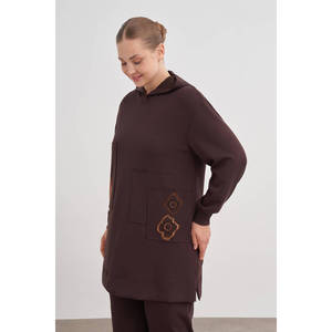 Sweat-shirt à capuche en tricot respirant et surdimensionné - Product Image 3