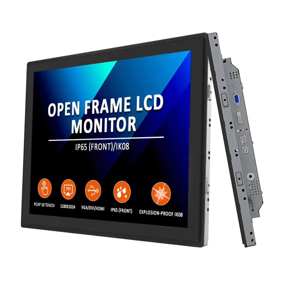 High Quality 15  17  19 inch LCD Industrial Open Frame Capacitive Touch Screen Monitor