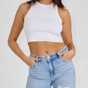 Camiseta sin Mangas para Mujer, Diseño Personalizado de Alta Calidad, Transpirable, Sostenible, de Secado Rápido, 100% Algodón, para Gimnasio - Product Image 4