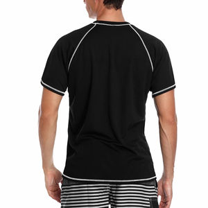 T-shirt de sport, vêtements de compression, manches courtes, rashguard pour hommes, service OEM ODM, vêtements de fitness pour hommes, rashguard à manches courtes - Product Image 3