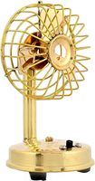 Ventilateur de table en laiton poli de style antique avec 3 lames pièce maîtresse de travail à collectionner pour la décoration de bureau et les cadeaux