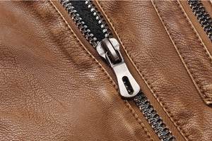 Nueva chaqueta de cuero blanco de alta moda para hombre con detalles acanalados Forro interior duradero Característica impermeable para el invierno - Product Image 5