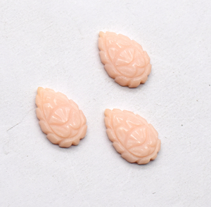 Juego de tallado de hojas de ópalo Rosa natural, piedras preciosas sueltas, 17X11mm, Ópalo rosa, fabricación de joyas hechas a mano, piedras preciosas, 3 piezas - Product Image 4