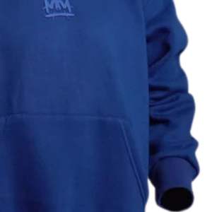 Sweat à capuche bleu pour homme en molleton de coton lourd avec poche kangourou, sweat-shirt décontracté streetwear - Product Image 5