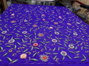 Tissu perlé brodé à la main pour robes de soirée à des fins décoratives - Product Image 4