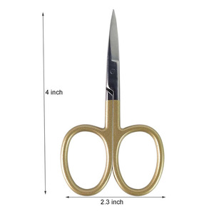 Premium All-Purpose 4 Inch Straight Fine Detail Fly Tying <b>Craft</b> & Fishing Scissors with Gold color Premium Scissors Plier. - Product Image 6