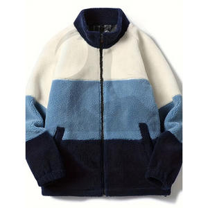 Veste unisexe en polaire sherpa, confortable, légère, coupe-vent, chaude, col montant, logo sur le devant - Product Image 3